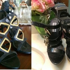 Steve Madden black sandals (2 pairs)